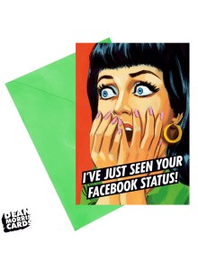 Поздравителна картичка "Видях Фейсбук статуса ти"